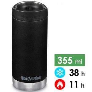 Термокружка для кави Klean Kanteen TKWide Cafe (Black) на 355 мл: герметична кришка, Об'єм: 355, Колір: Black
