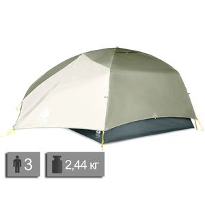 3-місний ультралегкий намет Sierra Designs Meteor 3: двошаровий, Кількість місць: 3, Колір: Olive/Desert