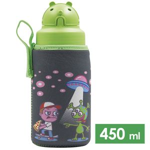 Дитяча пляшка для води з трубочкою та чохлом Laken Kids Oby Tritan (Ovni) на 450 мл, тритан, Об'єм: 450, Колір виробника: Ovni