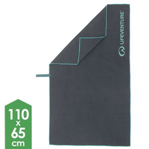 Швидкосохнучий рушник з мікрофібри Lifeventure Recycled Soft Fibre - Large (Grey), 110x65 см, Тип розміру: Large, Колір: Grey