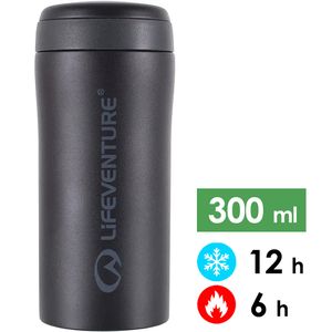 Термокружка для кави Lifeventure Thermal (Black Matt) на 300 мл: герметична кришка, Об'єм: 300, Колір: Black Matte