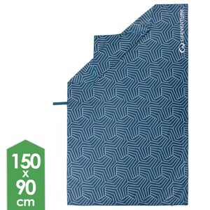 Швидкосохнучий рушник з мікрофібри Lifeventure Soft Fibre Printed - Giant (Geometric Navy), 150x90 см, Тип розміру: Giant, Колір: Navy