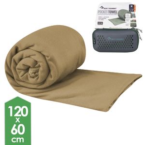 Компактний рушник з мікрофібри з чохлом Sea to Summit Pocket Towel - L (Desert), 120x60 см, Тип розміру: L, Колір: Desert