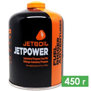 Туристичний газовий балон JetBoil Jetpower на 450 г (різьбовий), Об'єм: 450