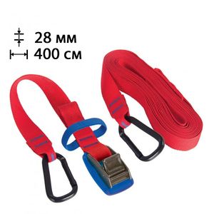 Ремені стяжні Sea to Summit Carabiner Tie Down 28 мм, 400 см, Ширина: 28, Довжина: 400, Колір: Blue/Red