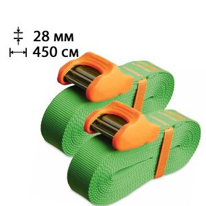Ремені стяжні Sea to Summit Tie Down with Silicone Cover 28 мм, 450 см, Ширина: 28, Довжина: 450, Колір: Orange/Green