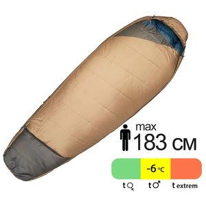 Зимовий туристичний спальник Kelty Tuck 20 Regular до -6°C: з капюшоном, Максимальний зріст користувача: 183, Сторона застібки: ліва
