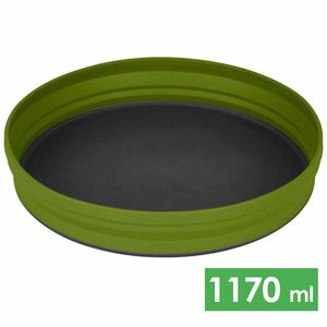 Складна туристична тарілка Sea to Summit X-Plate (Olive), харчовий силікон, Об'єм: 1170, Колір виробника: Olive