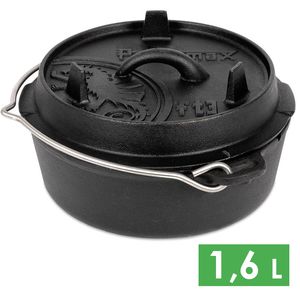 Чавунний казан-жаровня Petromax Dutch Oven на 1,6 л, Тип конструкції: без ніжок, Об'єм: 1,6