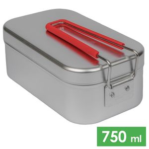 Туристичний контейнер для їжі зі складною ручкою Trangia Mess Tin 310R Small на 750 мл, алюміній, Тип контейнеру: з ручкою, Об'єм: 750, Колір: Red
