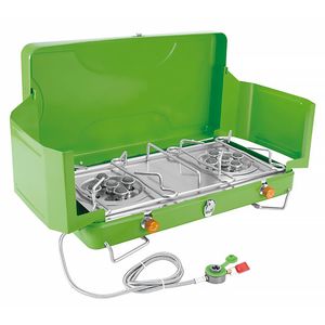 Кемпінгова газова плитка на 2 конфорки BRS-81 для різьбових балонів