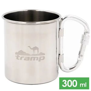 Туристична кружка з ручкою-карабіном Tramp UTRC-012 на 300 мл, нержавіюча сталь
