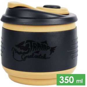 Складна туристична кружка з кришкою Tramp UTRC-082 (Sand) на 350 мл, харчовий силікон, Об'єм: 350, Колір: Sand