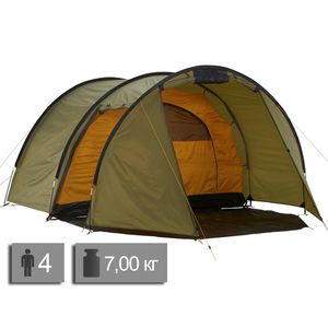 4-місний намет Grand Canyon Robson 4: двошаровий, з тамбуром, високий, Кількість місць: 4, Матеріал каркасу: склопластик, Колір: Capulet Olive