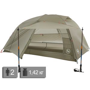 2-місний ультралегкий намет Big Agnes Copper Spur HV UL2 (Olive Green): двошаровий, Кількість місць: 2, Колір: Olive Green