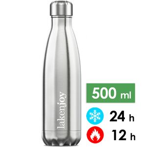 Термопляшка Laken Lakenjoy Thermo Bottle (Silver), 500 мл, Об'єм: 500, Колір виробника: Silver