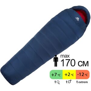 Демісезонний пуховий спальник Mountain Equipment Helium 250 - Wmns Regular (01596/Medieval Blue) до 2&deg;C: з капюшоном, Максимальний зріст користувача: 170, Колір: 01596/Medieval Blue, Сторона застібки: права