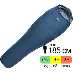Демісезонний туристичний спальник Mountain Equipment Lunar I - Regular (01476/Denim Blue) до 5&deg;C: з капюшоном, Максимальний зріст користувача: 185, Колір: 01476/Denim Blue, Сторона застібки: ліва
