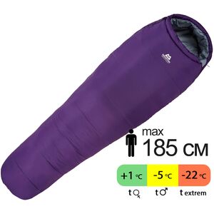 Демісезонний туристичний спальник Mountain Equipment Lunar III - Wmns Long (01588/Tyrian Purple) до -5&deg;C: з капюшоном, Максимальний зріст користувача: 185, Колір: 01588/Tyrian Purple, Сторона застібки: ліва