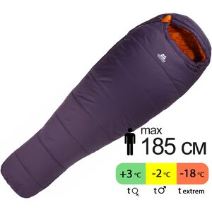 Демісезонний туристичний спальник Mountain Equipment Starlight II - Wmns Long (01419/Aubergine-Blaze) до -2&deg;C: з капюшоном, Максимальний зріст користувача: 185, Колір: 01419/Aubergine-Blaze, Сторона застібки: ліва