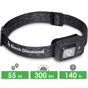 Налобний ліхтар на батарейках Black Diamond Astro 300 (Graphite) з червоним світлом, Колір корпусу: Graphite