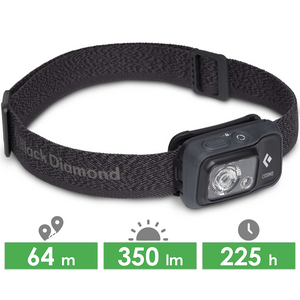 Налобний ліхтар на батарейках Black Diamond Cosmo 350 (Graphite) з червоним світлом, Колір корпусу: Graphite