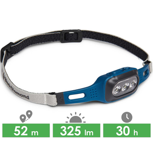 Налобний ліхтар акумуляторний Black Diamond Deploy 325 (Creek Blue): USB Type-C, Колір корпусу: Creek Blue
