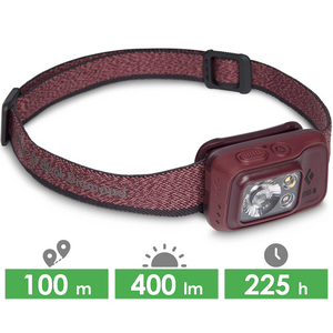Налобний ліхтар акумуляторний Black Diamond Spot 400-R (Bordeaux) з червоним світлом, Micro USB, Колір корпусу: Bordeaux
