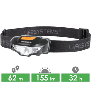 Налобний ліхтар на батарейках Lifesystems Intensity 155 з червоним світлом