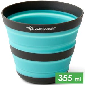 Складний туристичний стакан Sea to Summit Frontier (Aqua Sea) на 355 мл, харчовий силікон, Об'єм: 355, Колір: Aqua Sea