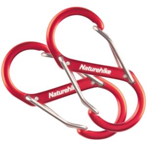 Набір карабінів Naturehike NH20GS004 S-type - 5 см (Red), 2 шт