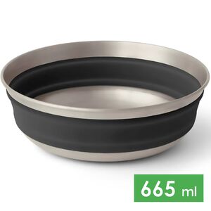 Складна туристична миска Sea to Summit Detour (Beluga Grey) на 665 мл, харчовий силікон, Об'єм: 665, Колір виробника: Beluga Grey