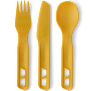 Туристичний набір пластикових столових приборів Sea to Summit Passage - 3 предмети (Arrowwood Yellow): виделка, ложка, ніж, Колір виробника: Arrowwood Yellow