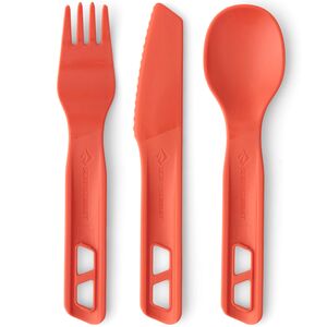 Туристичний набір пластикових столових приборів Sea to Summit Passage - 3 предмети (Spicy Orange): виделка, ложка, ніж, Колір виробника: Spicy Orange