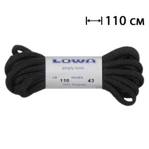 Шнурки круглі LOWA ATC Lo (Black-Black), 110 см, Довжина: 110 см, Колір виробника: Black/Black