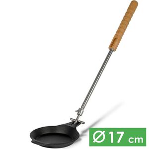 Чавунна сковорода зі складною довгою ручкою Petromax Cast-Iron Campfire,  Ø17 см