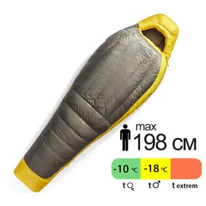 Зимовий пуховий спальник Sea to Summit Spark -18C - Long до -18&deg;C: з капюшоном, Максимальний зріст користувача: 198, Колір: Beluga Black, Сторона застібки: ліва