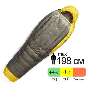 Демісезонний пуховий спальник Sea to Summit Spark -1C - Long до -1&deg;C: з капюшоном, Максимальний зріст користувача: 198, Колір: Beluga Black, Сторона застібки: ліва