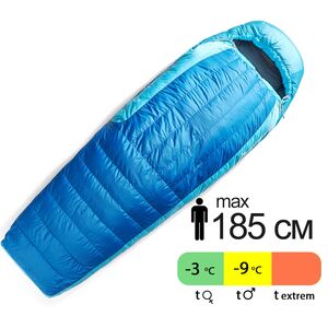 Демісезонний пуховий спальник Sea to Summit Trek -9C - Regular до -9&deg;C: з капюшоном, Максимальний зріст користувача: 185, Колір: Snorkel Blue, Сторона застібки: ліва