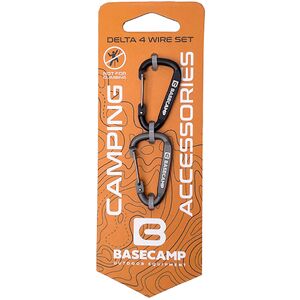 Набір карабінів BaseCamp Delta 4 Wire Set 2 (Black/Grey), 2 шт, Колір: Black/Grey