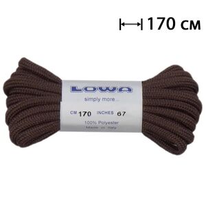 Шнурки круглі LOWA Zephyr (Dark Brown), 170 см, Довжина: 170 см, Колір виробника: Dark Brown