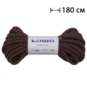 Шнурки круглі LOWA Zephyr (Dark Brown), 180 см, Довжина: 180 см, Колір виробника: Dark Brown