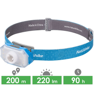 Налобний ліхтар акумуляторний Naturehike NH18T001-A (Blue): Micro USB, Колір корпусу: Blue/Grey
