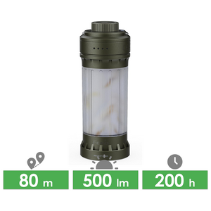 Кемпінговий ліхтар акумуляторний Fenix CL22R (Wild Green): червоне світло, RGB-світло, USB Type-C, Колір корпусу: Wild Green