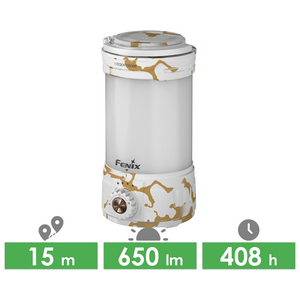 Кемпінговий ліхтар з акумулятором та функцією павербанк Fenix CL26R Pro (White Marble): червоне світло, USB Type-C, Колір корпусу: White Marble