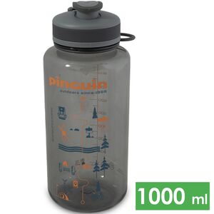 Спортивна пляшка для води з поїлкою та ситечком Pinguin Tritan Fat Sport (Grey) на 1000 мл, тритан, Об'єм: 1000, Колір виробника: Grey