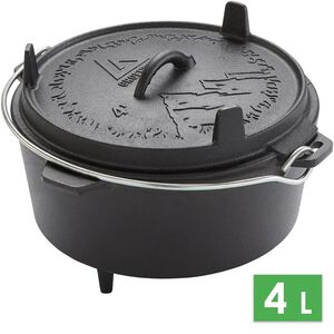 Чавунний казан-жаровня на ніжках Groenberg Askja на 4 л, Об'єм: 4, Діаметр верхній: 25