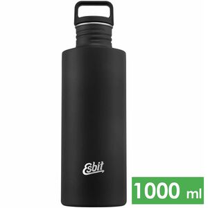 Пляшка для води Esbit Sculptor (Black) на 1000 мл, нержавіюча сталь, Об'єм: 1000, Колір виробника: Black
