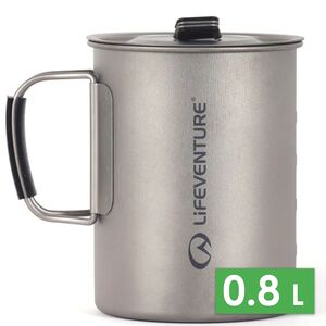 Туристична каструля Lifeventure Titanium Cooking Pot на 800 мл, титан, Об'єм: 0,8