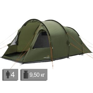 4-місний кемпінговий намет Easy Camp Hidra 4, Кількість місць: 4, Колір: Green